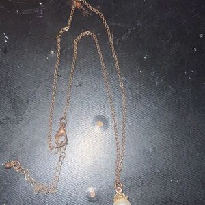 Gold Necklace with Pearl Charm